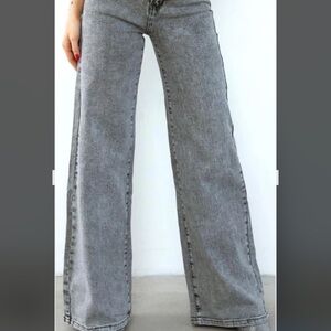 Berkshire Gray Flare Wide-Leg Jeans Sz 10